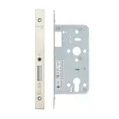 Din Euro Deadlock- Backset  55mm - 2 Pc Forend - Square