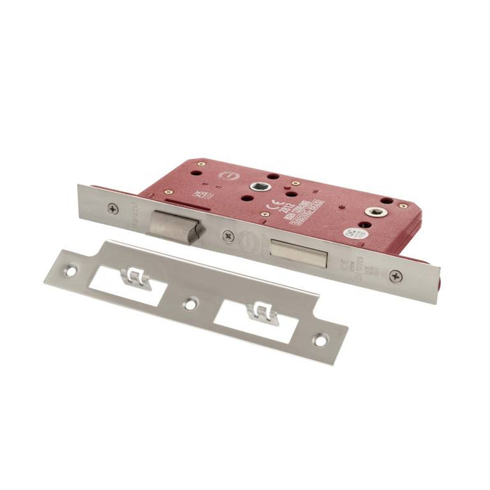 DIN Bathroom Lock Double Turn 60mm Backset