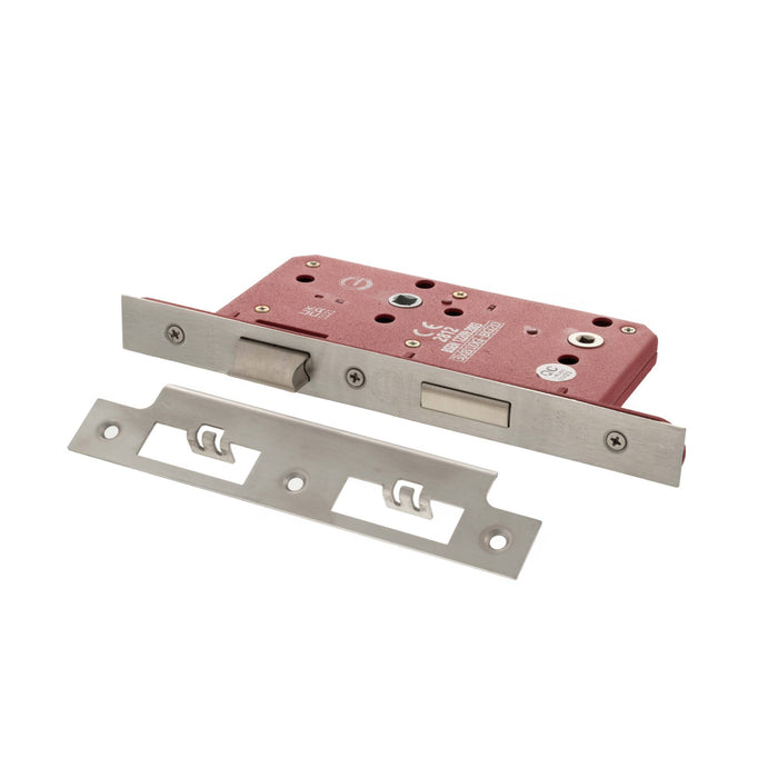 DIN Bathroom Lock Double Turn 60mm Backset