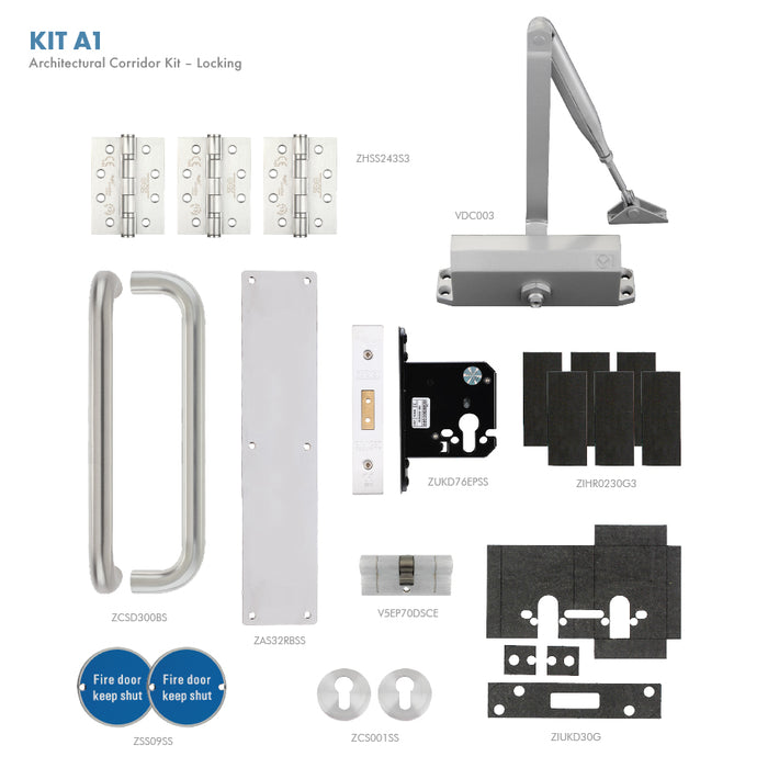 Fire Door Pack - FDP-A1-60 - Corridor - Locking - Architectural Version