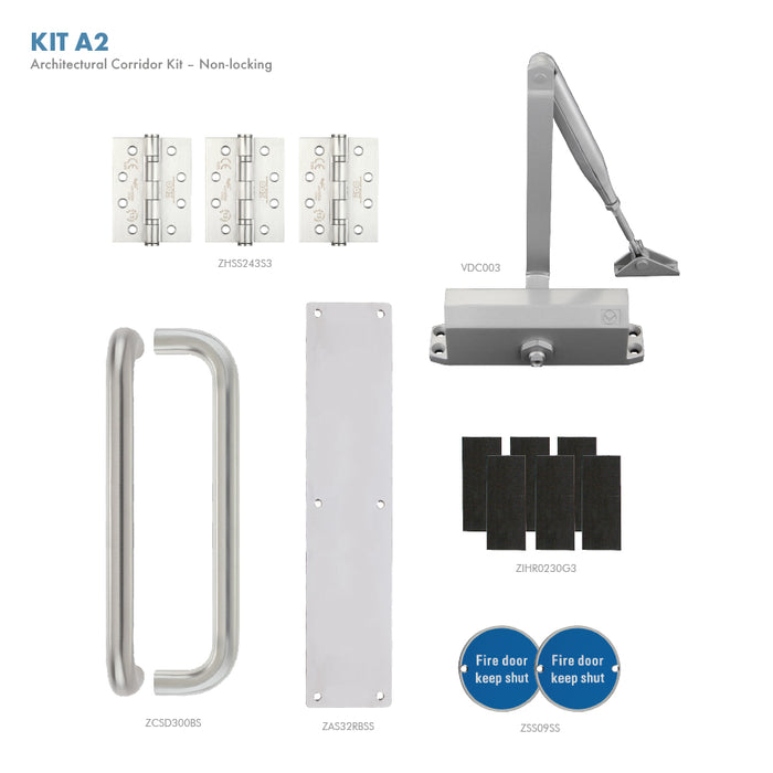 Fire Door Pack - FDP-A2-60 - Corridor - Non Locking - Architectural Version