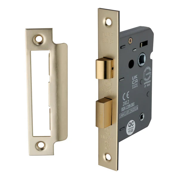 3" CE 3 Lever Bathroom Lock FD60