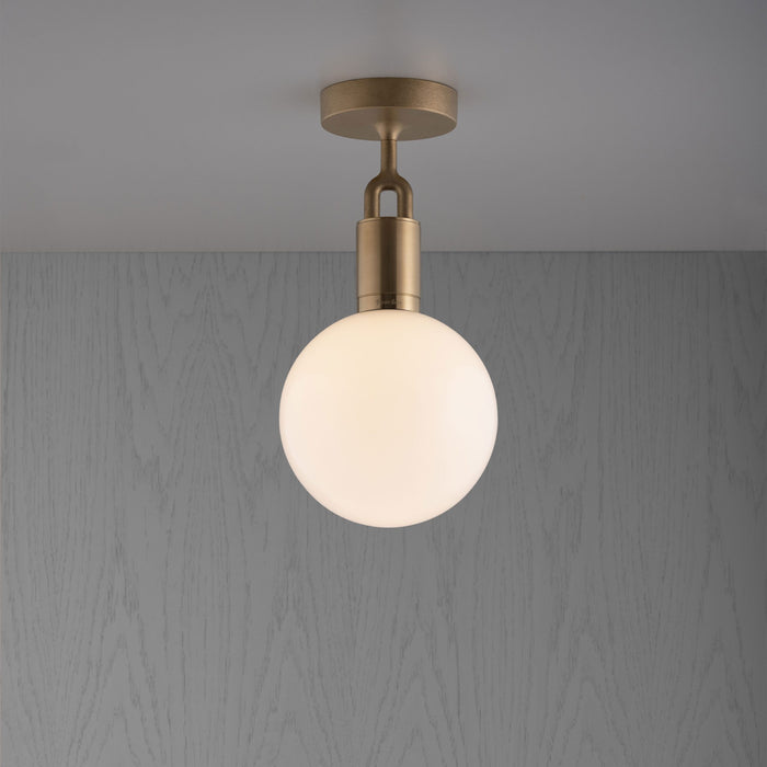 Forked Ceiling Globe Opal Medium