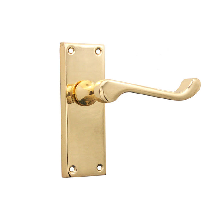 Victorian Scroll Latch Lever Handle 115mm