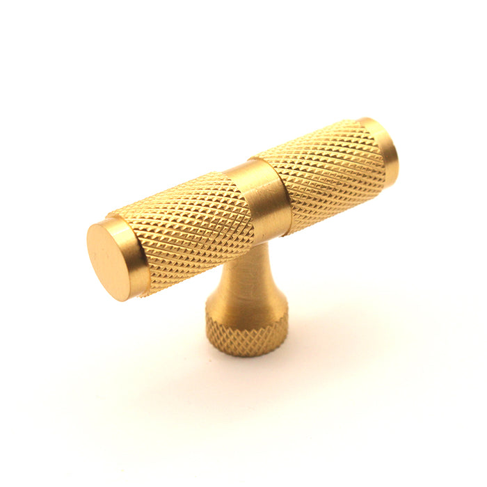 Knurled T bar Cupboard Pull