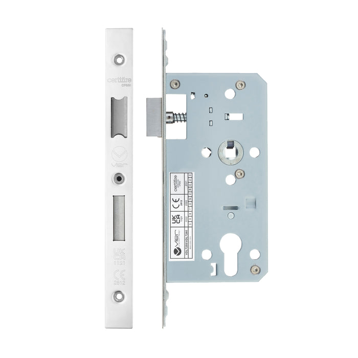 Din Euro Sashlock - Backset 55mm - 2 Pc Forend - Square