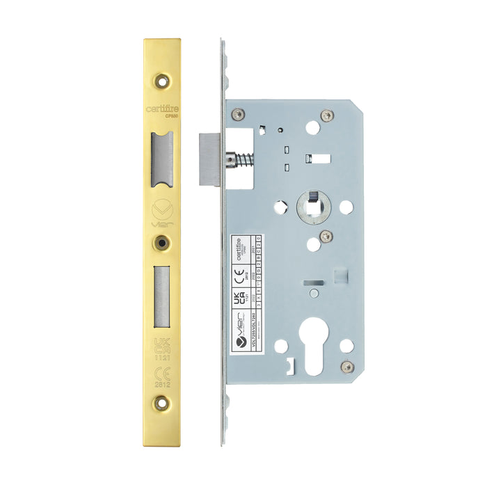 Din Euro Sashlock - Backset 55mm - 2 Pc Forend - Square