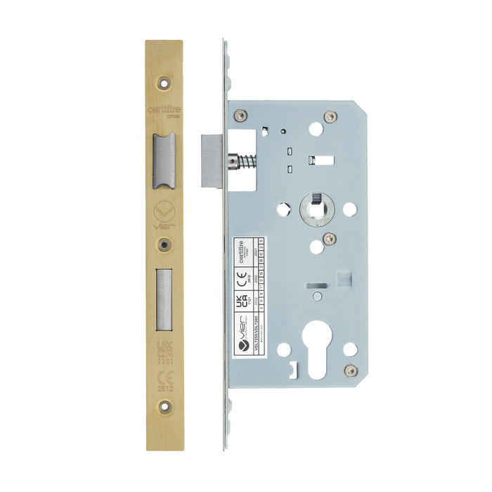 Din Euro Sashlock - Backset 55mm - 2 Pc Forend - Square