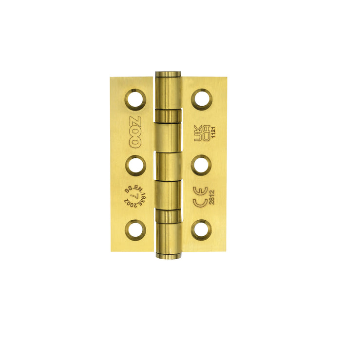 Grade 7 - 76mm x 50mm x 2mm Hinge - Ball Bearing UKCA/CE