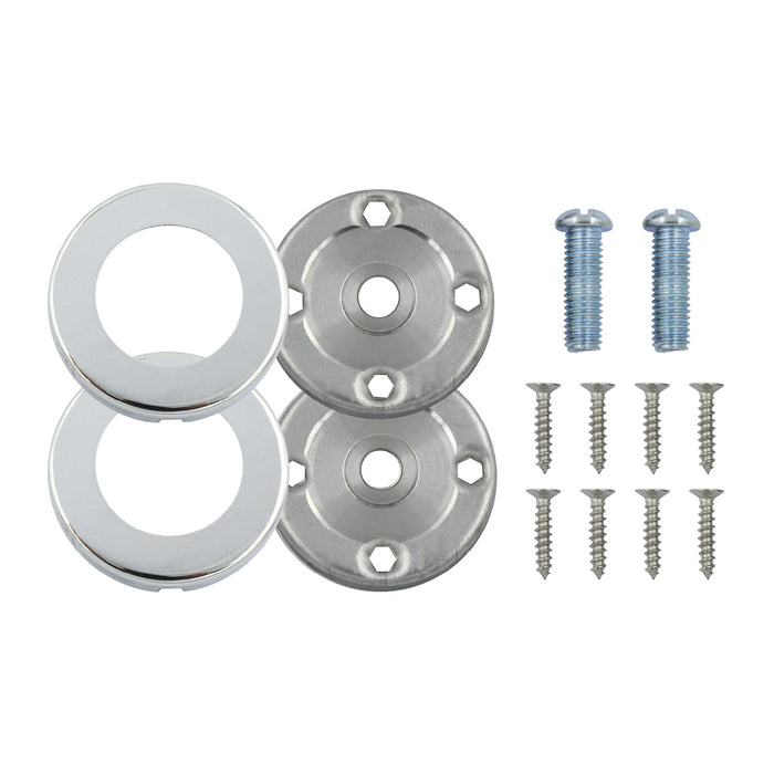 Rose Pack - 2 x Push on Roses - Suitable for SS304 19mm, 22mm and 30mm  - Polished