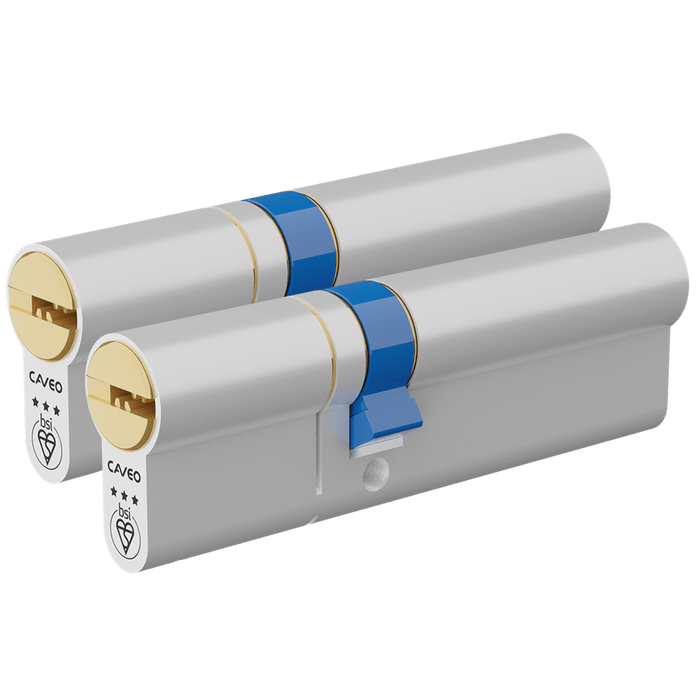 Aldridge Cylinders CAVEO TS007 3* Double Euro Dimple Cylinder Keyed Alike Pair - 100mm 40(Ext)/60