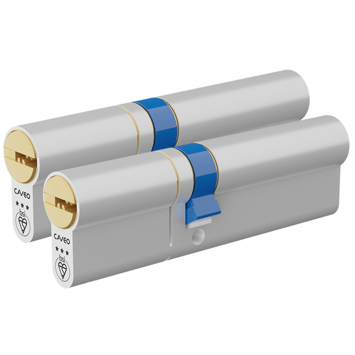 Aldridge Cylinders CAVEO TS007 3* Double Euro Dimple Cylinder Keyed Alike Pair - 105mm 45(Ext)/60