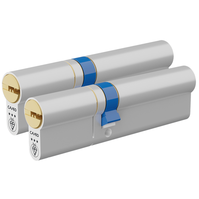 Aldridge Cylinders CAVEO TS007 3* Double Euro Dimple Cylinder Keyed Alike Pair - 110mm 45(Ext)/65