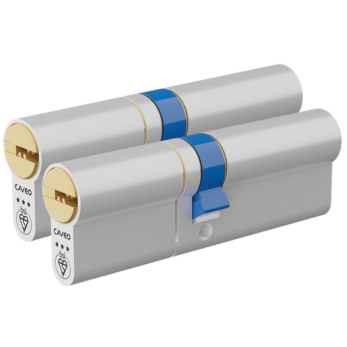 Aldridge Cylinders CAVEO TS007 3* Double Euro Dimple Cylinder Keyed Alike Pair - 110mm 55(Ext)/55