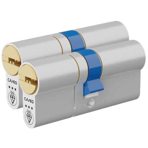 Aldridge Cylinders CAVEO TS007 3* Double Euro Dimple Cylinder Keyed Alike Pair - 70mm 35(Ext)/35