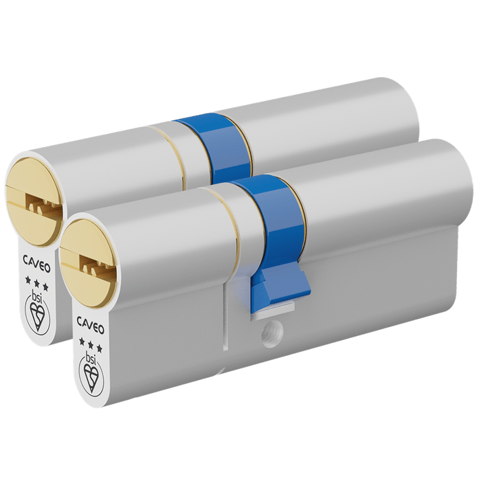 Aldridge Cylinders CAVEO TS007 3* Double Euro Dimple Cylinder Keyed Alike Pair - 80mm 35(Ext)/45