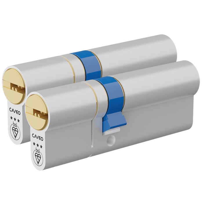 Aldridge Cylinders CAVEO TS007 3* Double Euro Dimple Cylinder Keyed Alike Pair - 85mm 35(Ext)/50