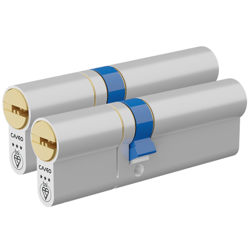 Aldridge Cylinders CAVEO TS007 3* Double Euro Dimple Cylinder Keyed Alike Pair - 95mm 40(Ext)/55