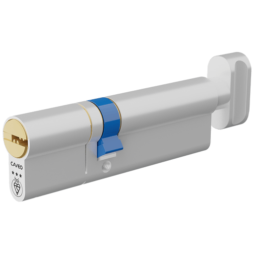 Aldridge Cylinders CAVEO TS007 3* Key & Turn Euro Dimple Cylinder - 100mm 40(Ext)/60