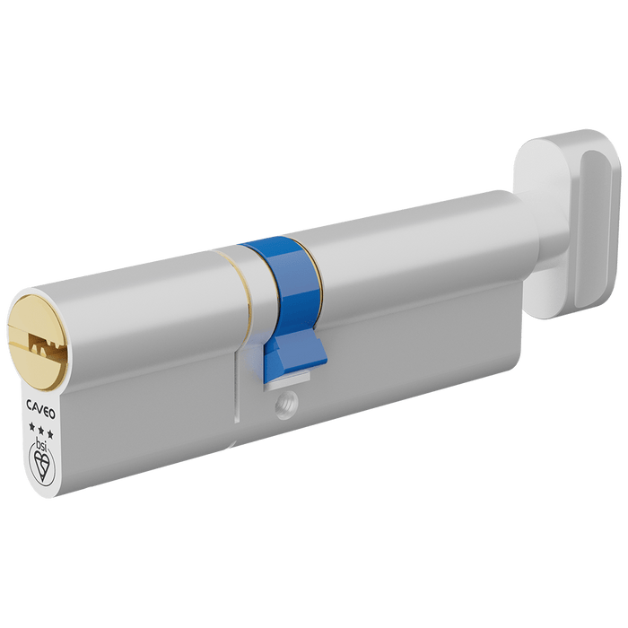 Aldridge Cylinders CAVEO TS007 3* Key & Turn Euro Dimple Cylinder - 100mm 45(Ext)/55