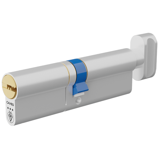 Aldridge Cylinders CAVEO TS007 3* Key & Turn Euro Dimple Cylinder - 100mm 50(Ext)/50