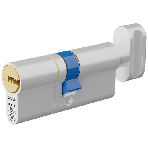 Aldridge Cylinders CAVEO TS007 3* Key & Turn Euro Dimple Cylinder - 70mm 35(Ext)/35