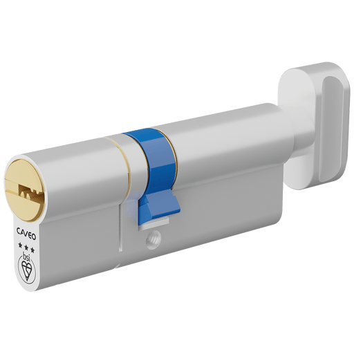 Aldridge Cylinders CAVEO TS007 3* Key & Turn Euro Dimple Cylinder - 80mm 35(Ext)/45