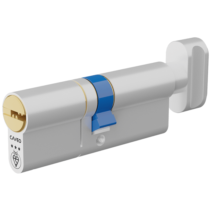 Aldridge Cylinders CAVEO TS007 3* Key & Turn Euro Dimple Cylinder - 80mm 40(Ext)/40