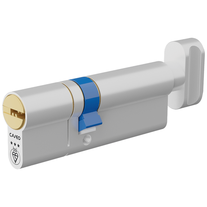 Aldridge Cylinders CAVEO TS007 3* Key & Turn Euro Dimple Cylinder - 85mm 35(Ext)/50