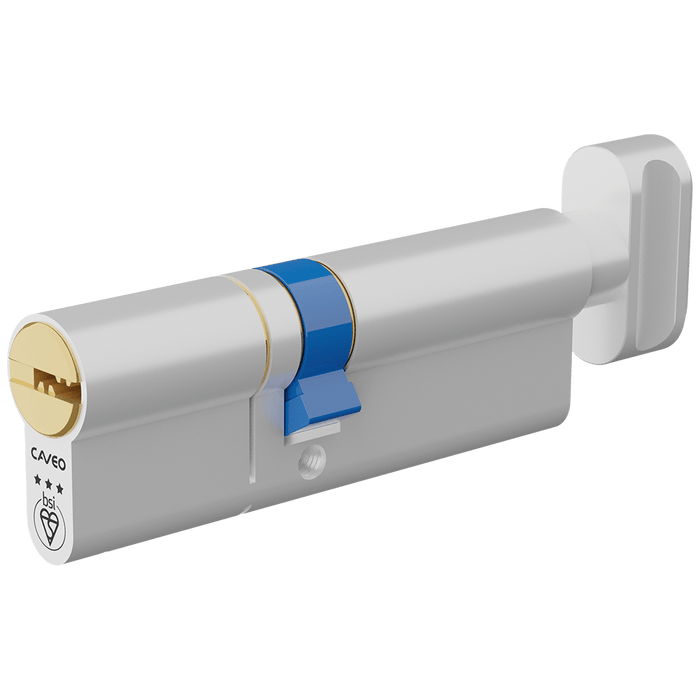 Aldridge Cylinders CAVEO TS007 3* Key & Turn Euro Dimple Cylinder - 90mm 40(Ext)/50