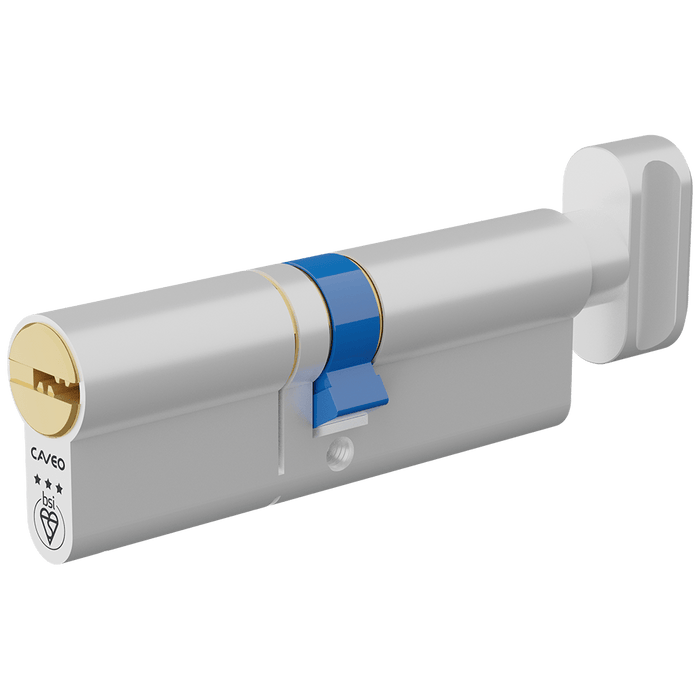 Aldridge Cylinders CAVEO TS007 3* Key & Turn Euro Dimple Cylinder - 90mm 45(Ext)/45