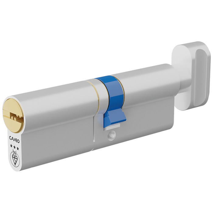 Aldridge Cylinders CAVEO TS007 3* Key & Turn Euro Dimple Cylinder - 90mm 50(Ext)/40