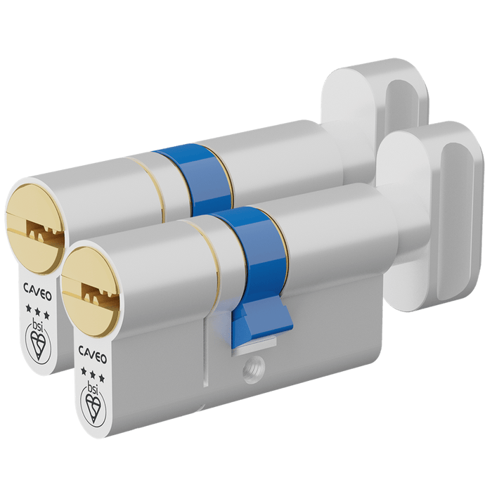 Aldridge Cylinders CAVEO TS007 3* Key & Turn Euro Dimple Cylinder Keyed Alike - 65mm 30(Ext)/35