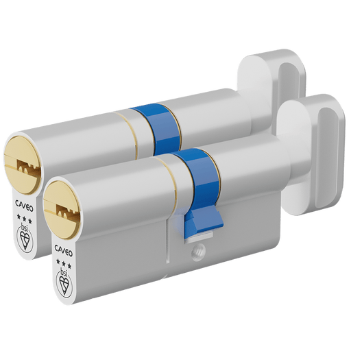 Aldridge Cylinders CAVEO TS007 3* Key & Turn Euro Dimple Cylinder Keyed Alike - 75mm 40(Ext)/35