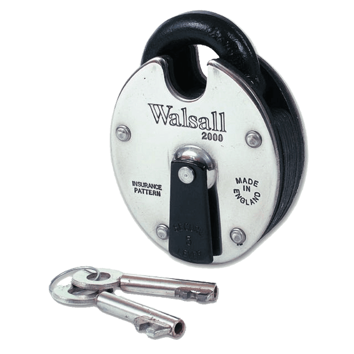 Aldridge Padlocks WALSALL LOCKS W2000 5 Lever High Security Padlock - KD Boxed / Yellow WALSALL LOCKS FB Old English Padlock