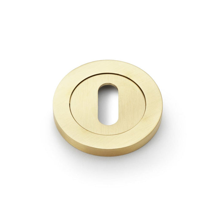 Alexander & Wilks Escutcheons Satin Brass PVD Alexander & Wilks Concealed Fix Escutcheon Standard Profile - Antique Brass