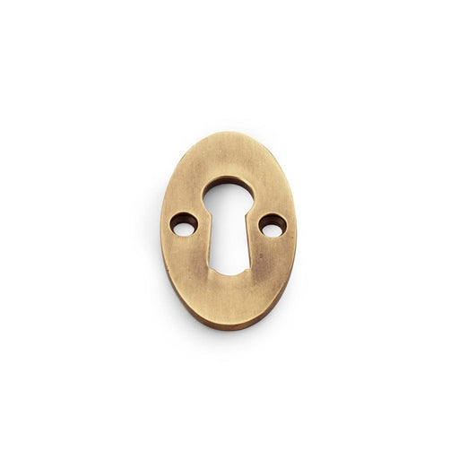 Alexander & Wilks Escutcheons Antique Brass Alexander & Wilks Standard Key Profile Ellipse Escutcheon - Antique Brass