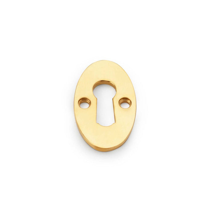 Alexander & Wilks Escutcheons Unlacquered Brass Alexander & Wilks Standard Key Profile Ellipse Escutcheon - Antique Brass