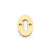 Alexander & Wilks Escutcheons Unlacquered Brass Alexander & Wilks Standard Key Profile Ellipse Escutcheon - Antique Brass