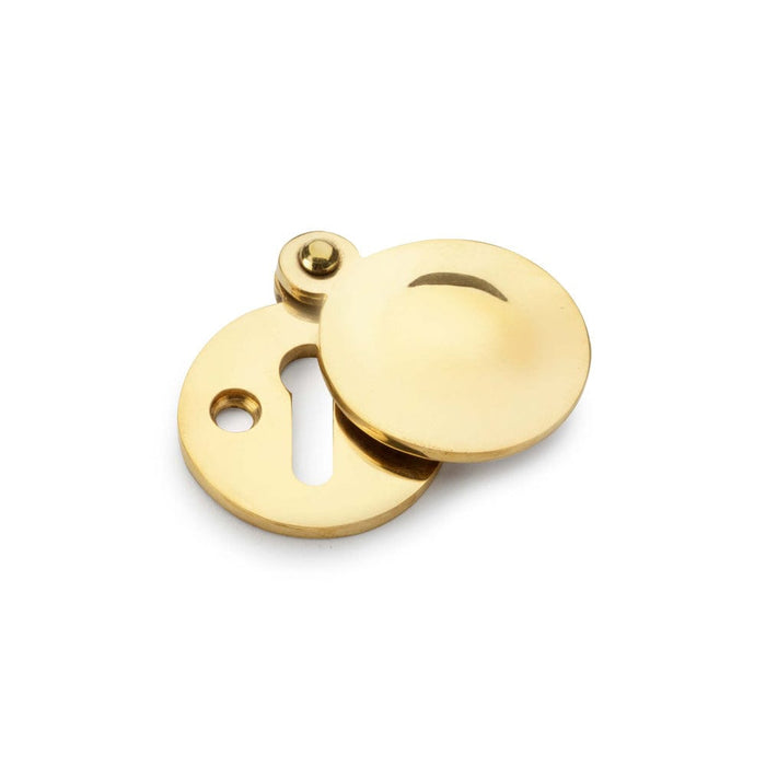 Alexander & Wilks Escutcheons Unlacquered Brass Alexander & Wilks Standard Key Profile Round Escutcheon with Harris Design Cover - Antique Brass