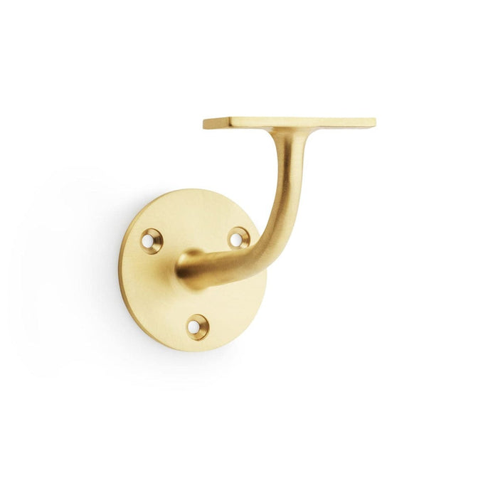 Alexander & Wilks Handrail Bracket Satin Brass AW - Architectural Handrail Bracket