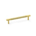 Alexander & Wilks Cupboard Handles Satin Brass AW - Brunel Knurled T-Bar Cupboard Handle -Centres 128mm