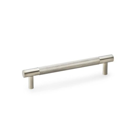 Alexander & Wilks Cupboard Handles Satin Nickel AW - Brunel Knurled T-Bar Cupboard Handle -Centres 128mm