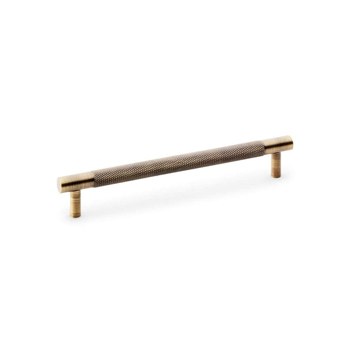 Alexander & Wilks Cupboard Handles Antique Brass AW - Brunel Knurled T-Bar Cupboard Handle - Centres 160mm