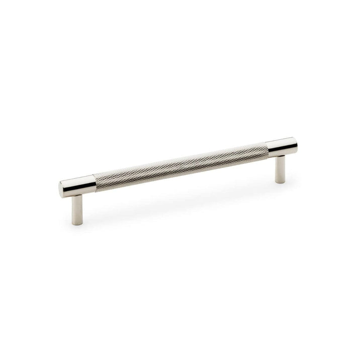 Alexander & Wilks Cupboard Handles Polished Nickel AW - Brunel Knurled T-Bar Cupboard Handle - Centres 160mm