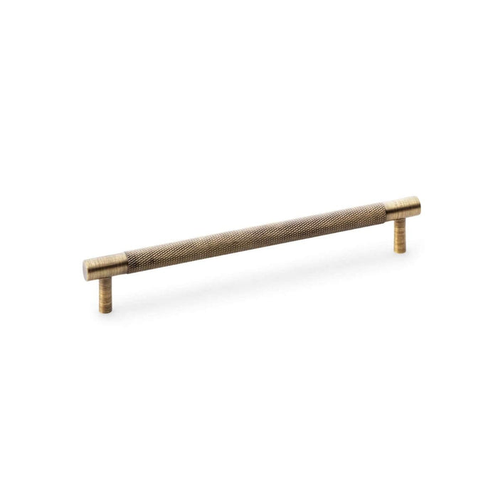 Alexander & Wilks Cupboard Handles Antique Brass AW - Brunel Knurled T-Bar Cupboard Handle - Centres 192mm