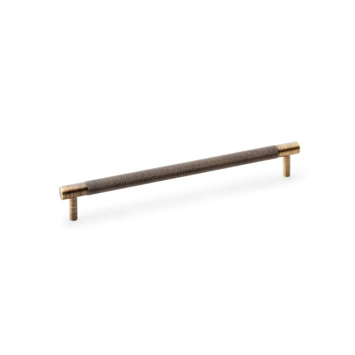 Alexander & Wilks Cupboard Handles Antique Brass AW - Brunel Knurled T-Bar Cupboard Handle - Centres 224mm