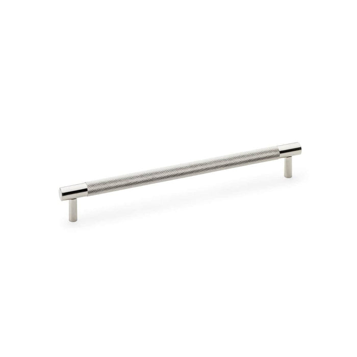 Alexander & Wilks Cupboard Handles Polished Nickel AW - Brunel Knurled T-Bar Cupboard Handle - Centres 224mm