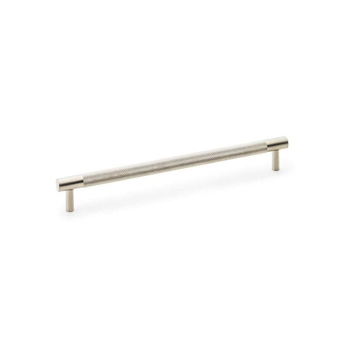 Alexander & Wilks Cupboard Handles Satin Nickel AW - Brunel Knurled T-Bar Cupboard Handle - Centres 224mm