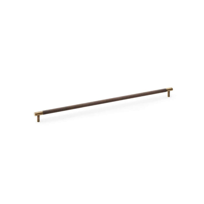 Alexander & Wilks Cupboard Handles Antique Brass AW - Brunel Knurled T-Bar Cupboard Handle - Centres 448mm